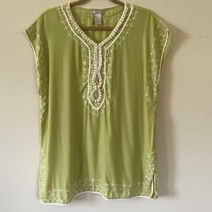 Alberto Makali Green Boho Tunic